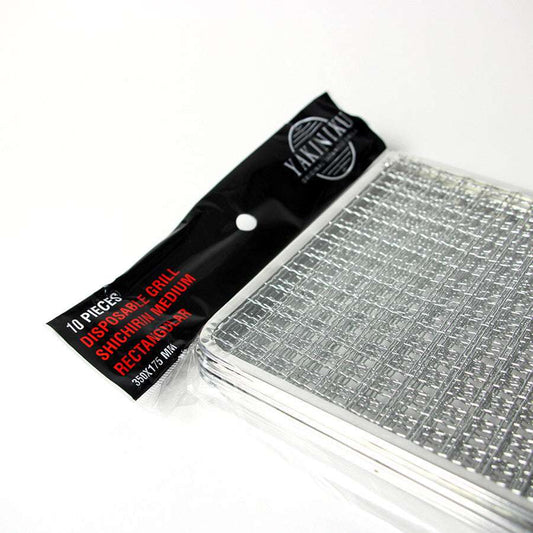 YAKINIKU Rechthoekige Shichirin Wegwerprooster (10 stuks) | MEDIUM