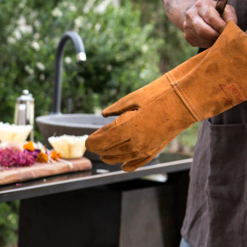 Spolert Suède Grillhandschoenen