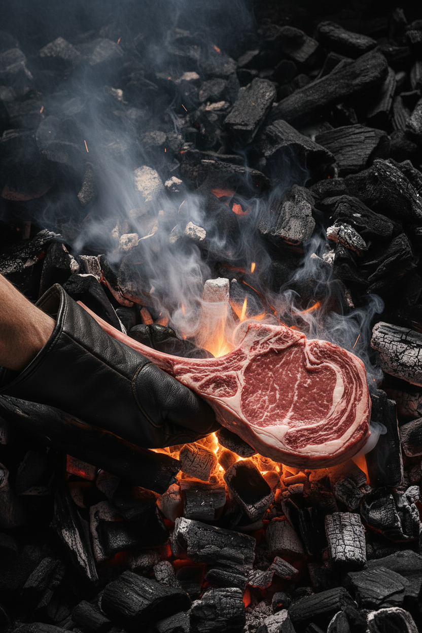 Tomahawk steak Caveman Style