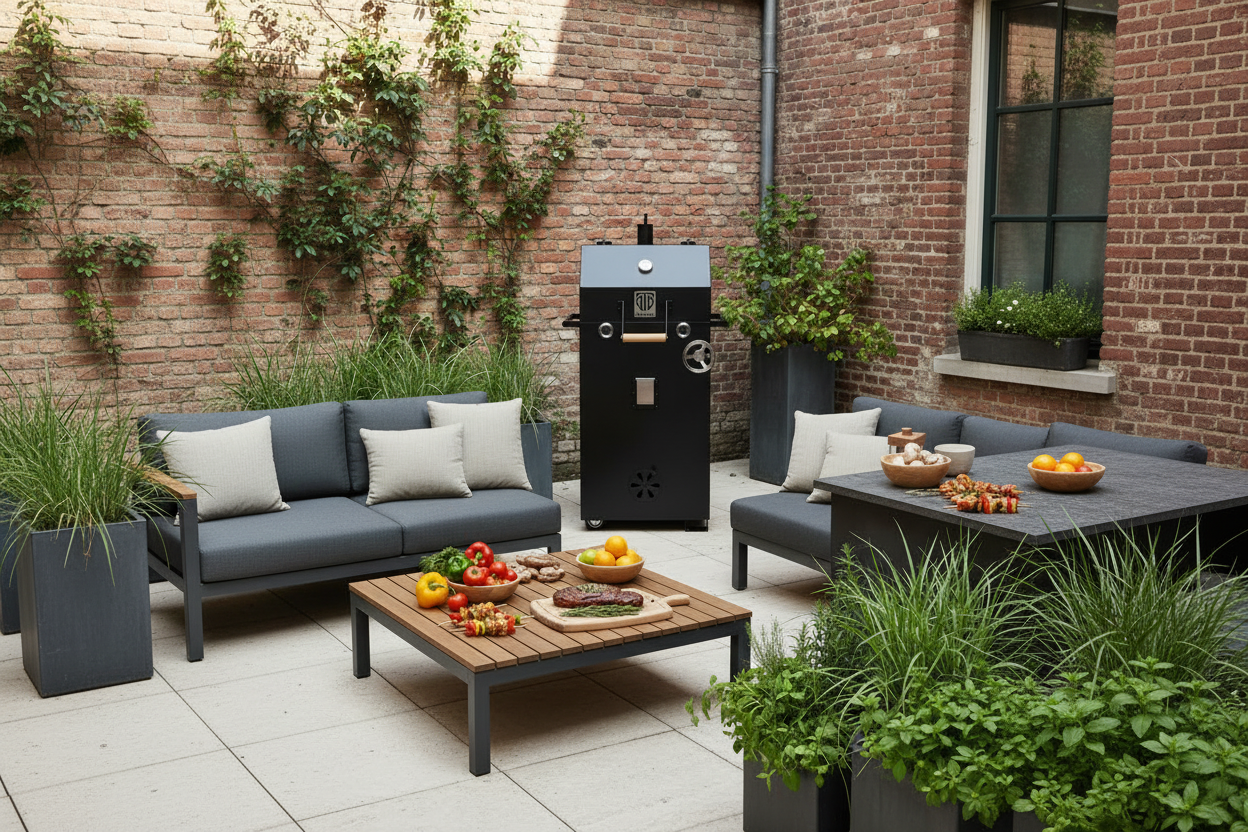 DTB Grill Boss 1 in stadstuin